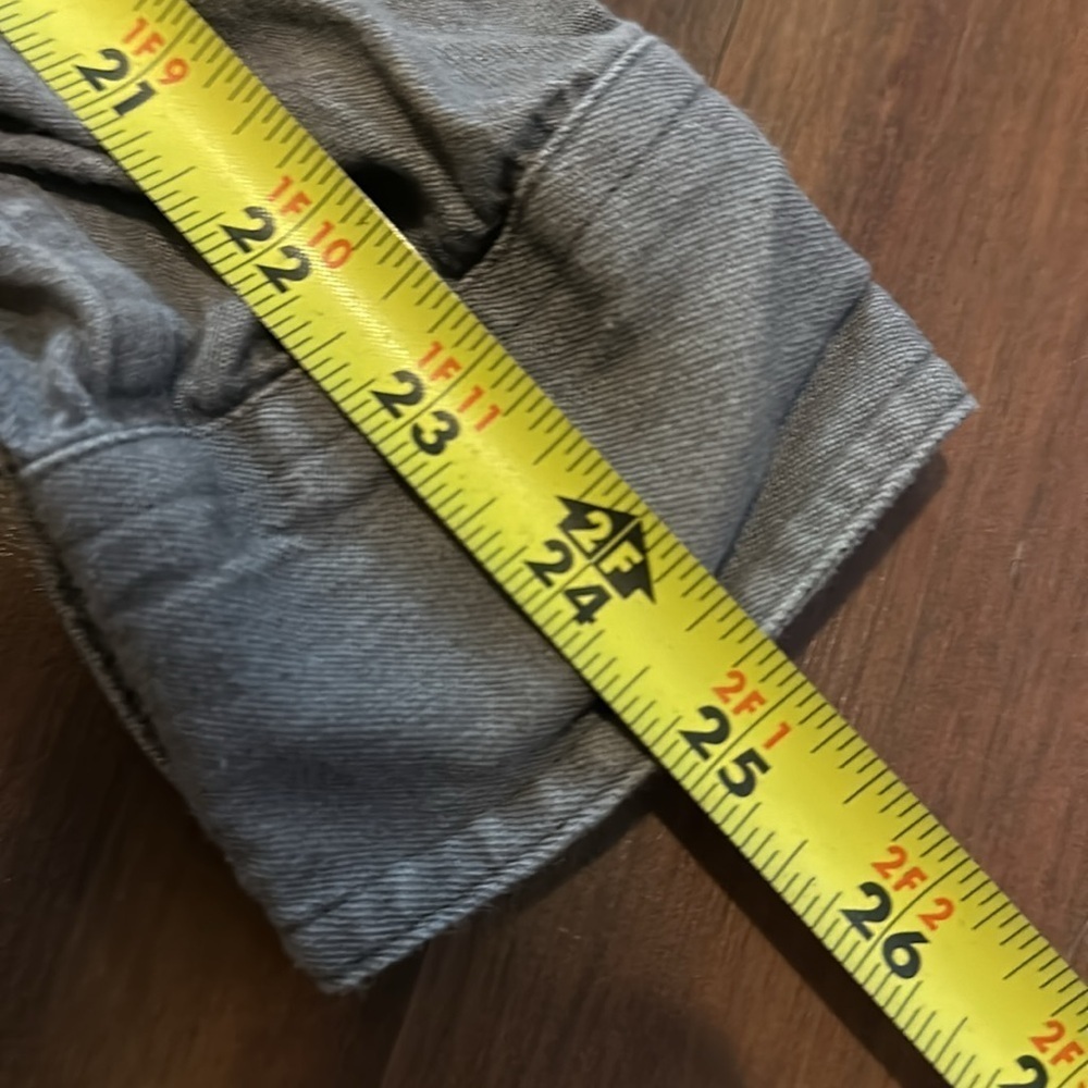 Vintage Wrangler Premium Quality Gray Denim Button Down 100% Cotton- 3XL - Picture 8 of 9